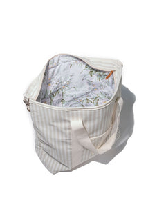 Cooler Tote Bag - Sage Stripe