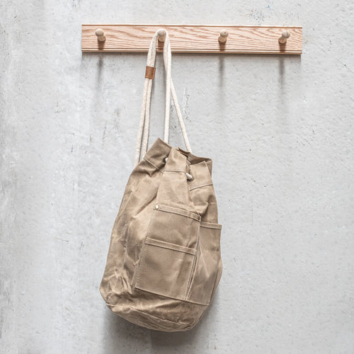 Waxed canvas utility bag
