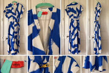 Load image into Gallery viewer, Manning Cartell / Masterstroke dress. Blue / White / Size 12