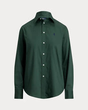 Load image into Gallery viewer, Ralph Lauren / Womens Classic Fit Cotton Twill Shirt / dark green / size L