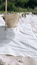 Load image into Gallery viewer, Beach Blanket | Sage Stripe