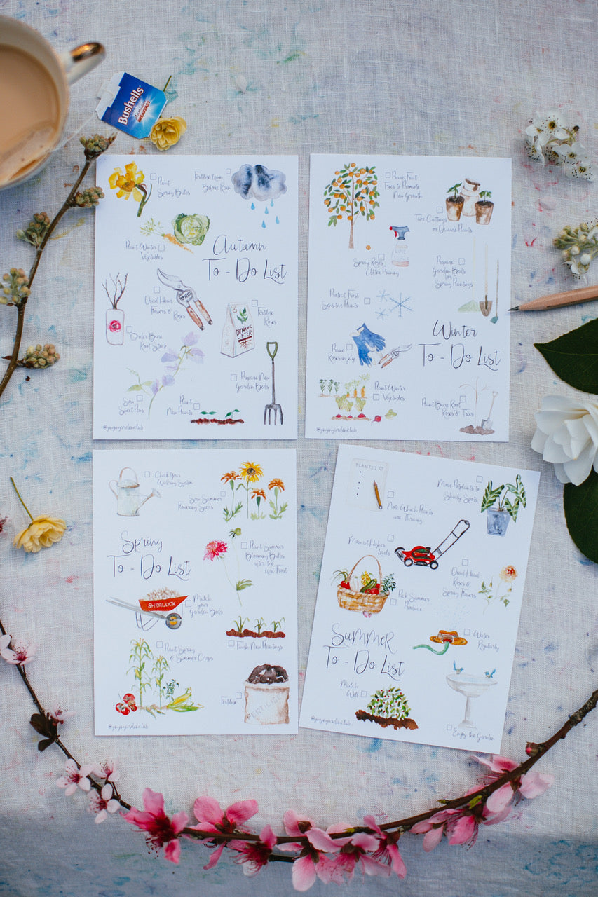 Set of seasonal to do cards