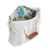 Load image into Gallery viewer, Cooler Tote Bag | Vintage Blue Stripe