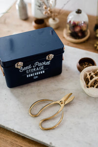 Garden Scissors in Bamboo Bag