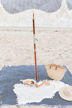 Load image into Gallery viewer, Beach Blanket | Navy Stripe
