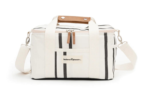 Premium Cooler Bag | Black Twin Stripe