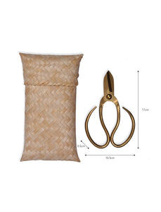 Garden Scissors in Bamboo Bag