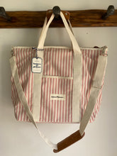 Load image into Gallery viewer, Cooler Tote Bag | Pink Stripe