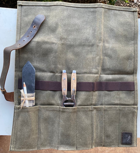 Waxed Canvas Utility Roll - tools not included