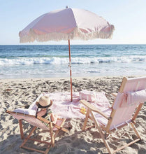 Load image into Gallery viewer, Beach Blanket | Pink Stripe